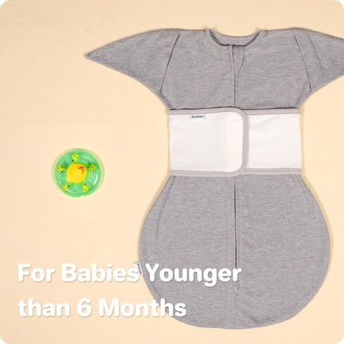 Snuggle Strap, a Zipadee-Zip Accessory Adjustable for Wearable Baby Swaddle Blankets, Baby Belly Band for Baby Swaddle Sacks for Newborn Baby Boys Girls 0-6 Months, Fits-All White Grey in Kuwait