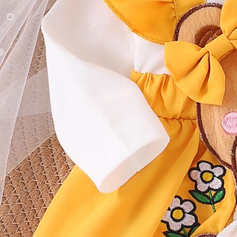 Baby Girl Clothes Newborn Outfits Infant Ruffle One Piece Romper Cute Cartoon Dress with Headband 0-18 Months in Saudi Arabia