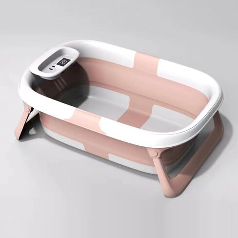 Dog Bath Tub with Water Drain Plug Portable Collapsible Bathtub for Dog Bathing and Washing Foldable Dog Bath Space Saving Design for Small Medium Pets and Cats Pink in Saudi Arabia