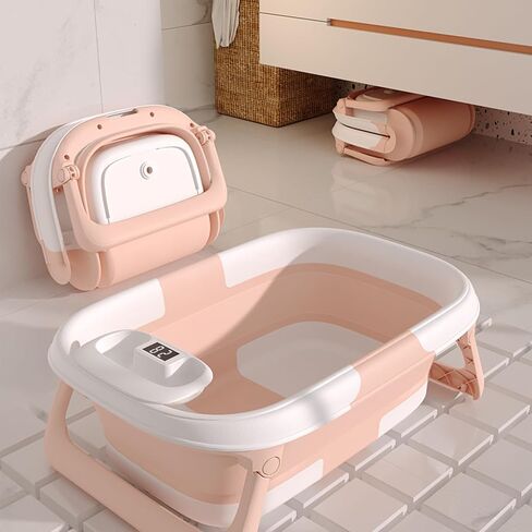 Dog Bath Tub with Water Drain Plug Portable Collapsible Bathtub for Dog Bathing and Washing Foldable Dog Bath Space Saving Design for Small Medium Pets and Cats Pink in Saudi Arabia