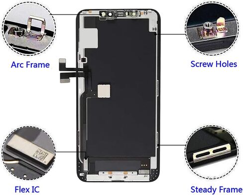 Brinonac for iPhone 11 Pro Max Screen Replacement Kit, 6.5" Full HD Retina LCD Display COF Touch Screen Digitizer Assembly Set with Repair Tools, Waterproof Adhesive, Tempered Glass in Saudi Arabia