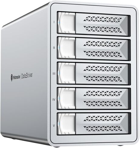 Yottamaster VN500C3 5 Bay Hard Drive Enclosure, 10Gbps Daisy-Chain 5 Bay DAS, Aluminum USB C DAS Enclosure Support 110TB (5x22TB), Max Up to 330TB for 2.5" & 3.5" SATA HDD/SSD (Diskless) in Saudi Arabia