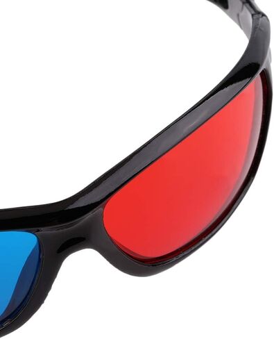Black Adult Black Frame Red Blue 3D Glasses for Dimensional Anaglyph Movie Game in Saudi Arabia