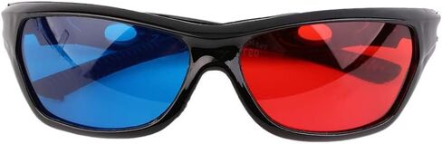 Black Adult Black Frame Red Blue 3D Glasses for Dimensional Anaglyph Movie Game in Saudi Arabia