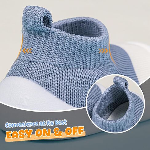 Oamico Baby Sock Shoes Non-Slip Slip-On Walking Shoes Newborn Breathable Lightweight Slippers with Soft Rubber Sole Indoor Outdoor Sneakers in Saudi Arabia