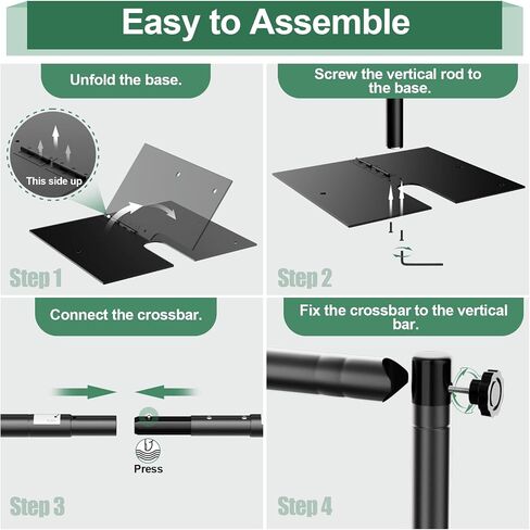 Pipe and Drape Backdrop Stand Kit 12x10ft, Heavy Duty Backdrop Stand, Adjustable Metal Background Stand Backdrop for Parties Wedding Birthday Decoration Photography Photo Booth in Saudi Arabia