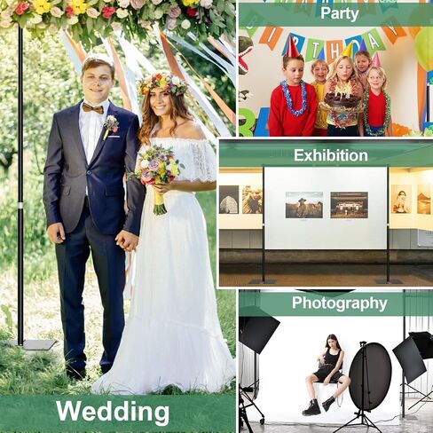 Pipe and Drape Backdrop Stand Kit 12x10ft, Heavy Duty Backdrop Stand, Adjustable Metal Background Stand Backdrop for Parties Wedding Birthday Decoration Photography Photo Booth in Saudi Arabia