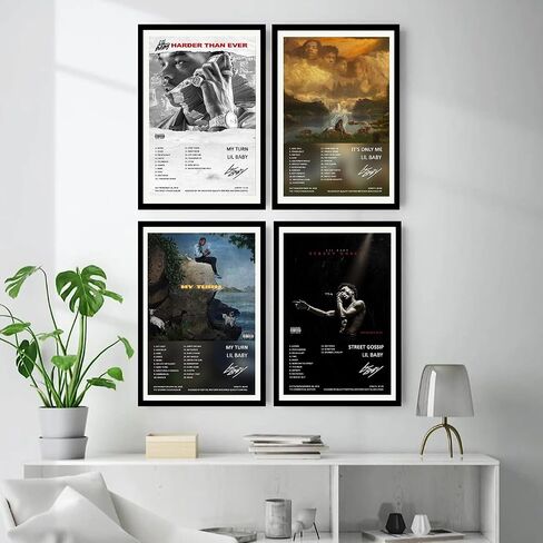 sigeliu Lil Peep Poster Album Cover Limited Edition Posters (Set of 4) Unframed 8in x 12in(20x30cm) Wall Art Decor Print Picture Paintings for Living Room Bedroom Decoration in Saudi Arabia