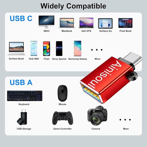 USB C to USB Adapter(8 Pack),USB to USB C Adapter,USB C to USB A Adapter,USB C to USB 3.0 Adapter,USB C to USB Converter for iPhone 15,MacBook Pro/Air,iPad Pro,Galaxy S20-S23 and More,Grey in Saudi Arabia