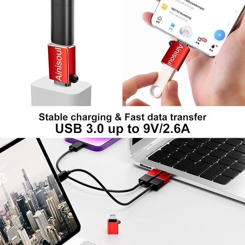 USB C to USB Adapter(8 Pack),USB to USB C Adapter,USB C to USB A Adapter,USB C to USB 3.0 Adapter,USB C to USB Converter for iPhone 15,MacBook Pro/Air,iPad Pro,Galaxy S20-S23 and More,Grey in Saudi Arabia