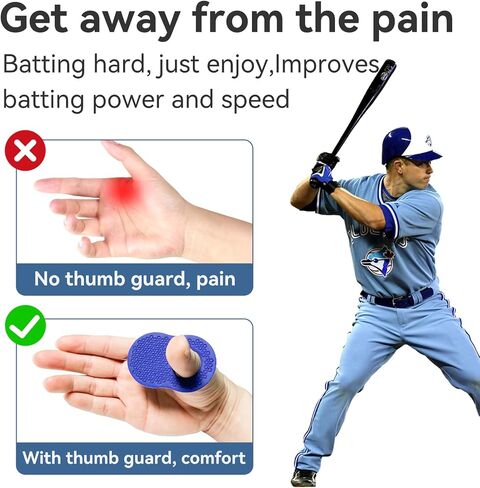 عبوتان من واقي الإبهام للبيسبول من أجل Batter Pro، مساعد تدريب الضرب، حارس الإبهام البيسبول والكرة اللينة، ملحقات البيسبول، معدات تدريب البيسبول تقلل من لسع الخفافيش - وردي in Kuwait