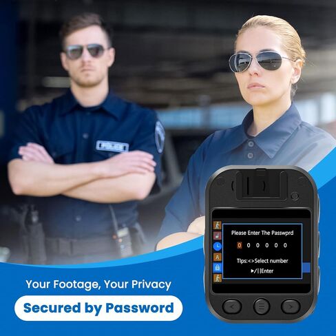 SPIKECAM Super Strong Clip Body Cameras with Audio Video Recording, Night Vision and File Protection, Wearable Police Body Camera for Personal Security, Law Enforcement,Civilians 64GB in Kuwait