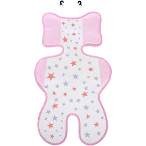 Gel Car Seat Cooler Pad for Children, Summer Breathable Ice Silk Stroller Liner Cooler Cooling Mat, Baby Cushion for Stroller, Baby Dining Chair, Child Safety Seat (Pink)