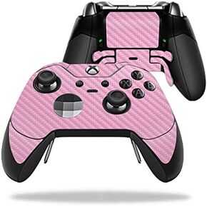 MightySkins Carbon Fiber Skin for Microsoft Xbox One Elite Controller - Pink | Protective, Durable Textured Carbon Fiber Finish | Easy to Apply, Remove, and Change Styles | Made in The USA