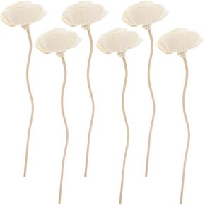 Luxshiny 10pcs Flower Reed Diffuser Sticks Wood Essential Oil Aroma Diffuser Sticks Scented Diffuser Refill Replacement Fragrance Aromatherapy Diffuser Sticks for Desk Air Freshener