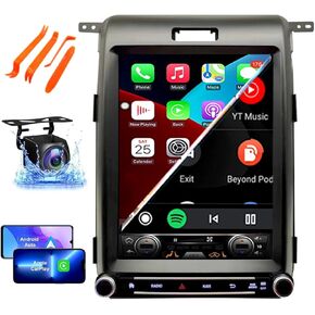 for Ford F150 2013 2014 Car Radio Upgrade Android 13 Stereo Replacement 12.1inch Touch Screen 8core CPU Tesla Vertical Screen Style Support Carplay and Android Auto DSP 5G WiFi