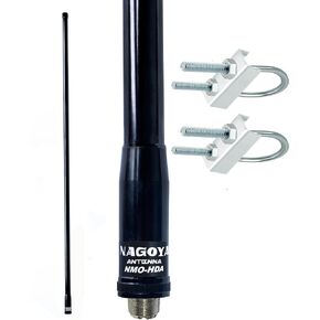 Nagoya NMO-HDA Heavy Duty Amateur (144/430 MHz) Antenna - NMO and UHF (SO-239) Mounts, 6.5dB Gain, 47.2 Inches, 200W Support - Mobile and Base Station Installations (Mounting Brackets Included)