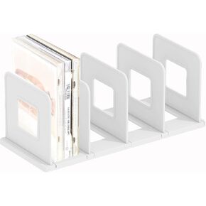 Plastic CD DVD Holder, White CD Storage Box CD Organizer Stackable CD DVD Display Rack CD Stand Removable CD Tray Holds up to 28 Standard CD Cases for Media Shelf Storage and Organization