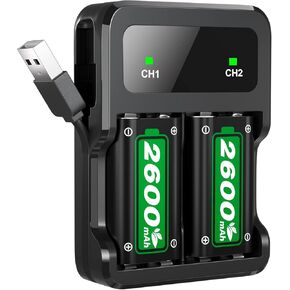 Ukor Fast Charging 4x4800mWh(4x2000mAh) Rechargeable Battery Pack with Charger for Xbox Controller Rechargeable Batteries Xbox for Xbox One/Xbox Series X|S Xbox One S/Xbox One X/Xbox One Elite