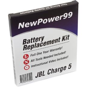 NP99sp Battery Replacement Kit for JBL Charge 5 with Tools, Video Instructions, Long Life Battery from NewPower99