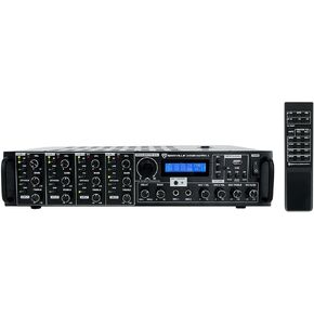Rockville Home Matrix 4 4-Zone 8-Channel 600W Multi-Room/Source Receiver Amplifier, Bluetooth, USB, Optical, FM Radio, Includes Remote - Perfect for Home Audio, Restaurants, Offices, Schools