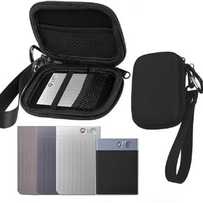 Portable Protection Hard EVA Case for PLAUD Note Voice Recorder,Carrying Case for Magsafe Battery Pack,USB Cable,Zipper Carrying Hard Case,Carrying Bag Mesh Inner Pocke-Only Case (Black)