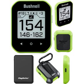 Bushnell Phantom 3 (Black) Slope Golf GPS Handheld Bundle - Touchscreen, Auto Course & Hole Recognition, Auto-Prompt Score Entry with PlayBetter Portable Charger, Belt Clip & Carabiner