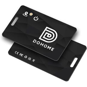 Wallet Tracker Card, Rechargeable Wallet Finder Work with Apple Find My (iOS Only) Key Tracker Locator Item Finder IP68 Waterproof Card Tracker for Wallet,Luggage Tag