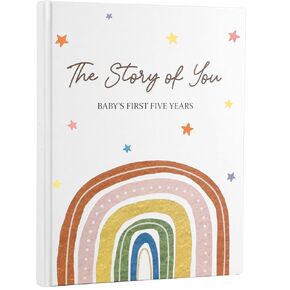 Keepsake Baby Memory Book for Baby Boy Girl First 5 Year Baby Scrapbook Photo Album Rainbow Baby Memory Book Journal the Story of Your Baby Book for Newborn Baby Gifts Pregnant Women