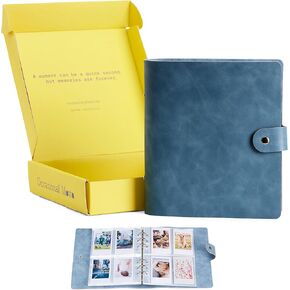 320 Pockets Sophisticated Textured PU Leather Photo Album For Fujifilm Instax Mini, Polaroid Snap PIC-300, Kodak Mini 3-Inch Film (Coffee Brown, For Instax Mini)