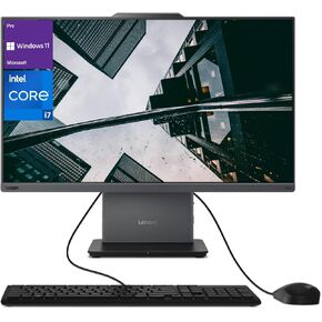 Lenovo ThinkCentre Neo 50a Business All-in-One, 23.8" FHD Anti-Glare Display, Intel Core i7-13620H, 16GB DDR5 RAM, 1TB SSD, Wired KB & Mouse, HDMI, RJ-45, Webcam, Wi-Fi 6, Windows 11 Pro, Black