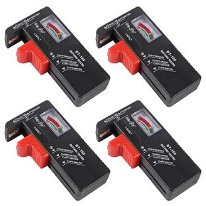 4 قطع فاحص اختبار البطارية، فاحص بطارية عالمي صغير لـ AA AAA C D 9V 1.5V، فاحص بطاريات خلايا الأزرار - مدقق فولت صغير لجميع البطاريات (BT-168) in Kuwait