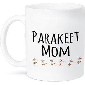 3dRose Parakeet Mom Mug, 11 oz, Blue