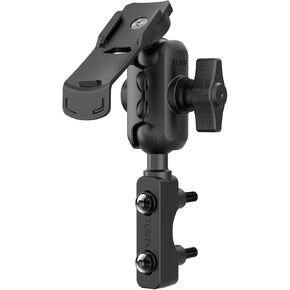 TUSITA Motorcycle GPS Mount Brake Clutch Reservoir Compatible with Garmin Handheld eTrex GPSMAP Rino Series - Double Socket Arm,Short