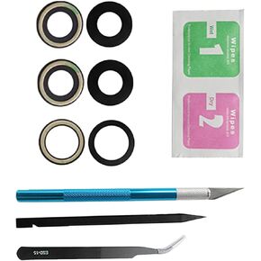 3 Pcs Max Sapphire Rear Back Camera Glass Lens Replacement for iPhone 12 pro with Preinstalled Adhesive and Repair Toolkit