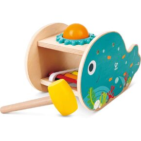 Hape: Musical Whale Tap Bench - Pound & Play Wooden Sound Toy, Xylophone, Playful Ocean Design, Knock The Ball, Baby, Kids & Toddlers Ages 18mo+