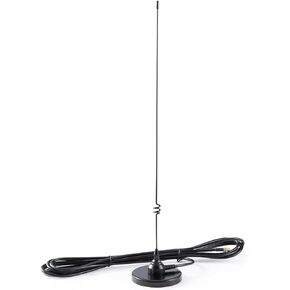 Radioddity RA-UV713 Dual Band Magnetic Mount Antenna Kit, GMRS/VHF/UHF (136-174/400-520MHz), 20-Inch High with 12ft Cable, SMA-F Compatible with Handheld Radio BAOFENG BF-F8HP UV-5R UV-5G Plus 5RM