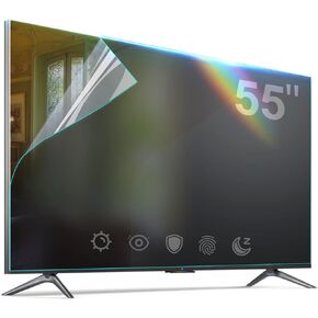 55Inch Anti Glare Film for TV Screen,Anti-Glare Film,Glare Blue Light Scratch Screen Film 55 Inch TV Screen Protector, Reduce Screen Glare Reflection and Blue Light