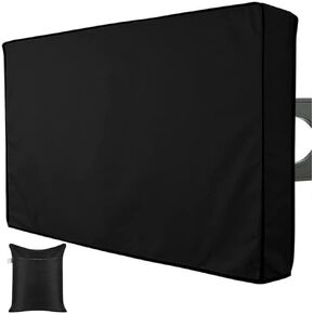 Outdoor TV Cover Heavy duty 600D Oxford Waterproof Dustproof Anti UV Durable Patio Outside Television Cover TV Screen Full Protector Covers (22-24in)
