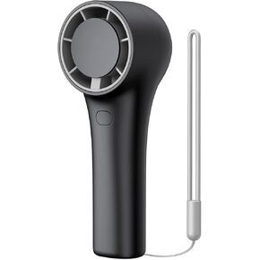EasyAcc Handheld Portable Turbo Fan,3 IN 1 Hand Powerful Fan [11H Max Cooling Time] 3600 Battery 5 Speeds 180°Foldable USB-C Rechargeable Personal Cooling Fan for Travel Outdoor Home Office Black