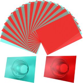 20 Pcs Gel Light Filter, 10 Colors Transparent Led Film with Double Layer Protective Film, Led Transparent Film Screen for Diffuser, Transparency Color Film Plastic Sheets Colored Overlays, A4 Size