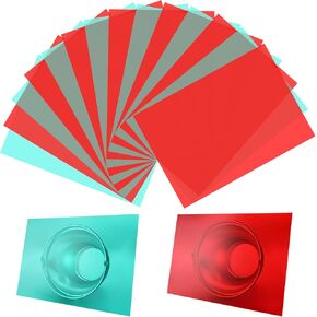 14 Pcs Halloween Gel Light Filter, Christmas Red and Green Colored Film to Cover Lights, Colored Plastic Sheets for Halloween, Christmas, Color Gels for Photography, 2 Colors A4 Size