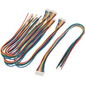 uxcell 5 Pcs Single End 8P PH2.0 Balance Connector Extension Wire 30cm Multi-Color