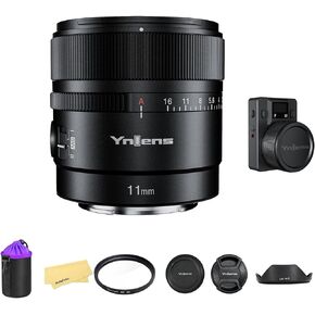 عدسة YONGNUO YN11MM F1.8S مع جهاز تحكم عن بعد لسوني 11 مم F1.8 فتحة كبيرة ثابتة عدسة رئيسية التركيز التلقائي إطار APS-C عدسة زاوية واسعة جدًا لكاميرات Sony E Mount بدون مرآة
