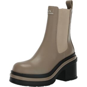 Armani Exchange Women's Chunky Block Heel Platform Boot Chelsea
