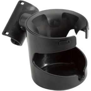 Silver Cross Wave Additional Cup Holder - Universal, Easily Attachable Stroller Cup Holder for Parents - Convenient and Versatile Cup Holder for Drink Containers (Black)