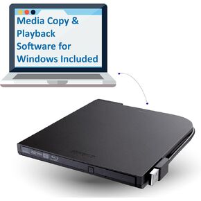 محرك أقراص Blu-ray المحمول/خارجي من BUFFALO MediaStation، يعمل ويحرق أقراص Blu-Rays وأقراص DVD والأقراص المضغوطة مع اتصال USB. متوافق مع أجهزة الكمبيوتر المحمول وأجهزة الكمبيوتر المكتبية وأجهزة Mac. in Kuwait