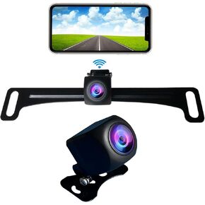 Newest FHD1080P Wireless Backup Camera, Ultra Strong 5.8G WiFi Signal Crystal Clear Picture Smooth Video, Support iPhone and Android Phone, Suitable for car SUV Pickup Sedan etc