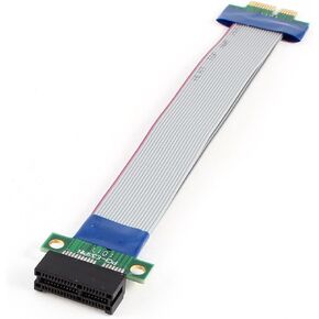 uxcell PCI-E Express 1X Slot Riser Card Extension Cable Flex Ribbon Extender Cable Cord 19.5cm 1PC