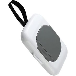 Gray Travel Wipe Holder, Wipes Dispenser, Travel Wipes Case, Reusable Wet Wipe Container Box Strollers Hanging Dispensers Refillable Wipe Case Safe Wet Storage Wipe Holders Wipes and Holders